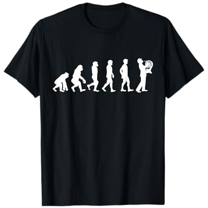 Evolution Horn Spieler Lehrer T-Shirt Geschenk Jagdhorn T-Shirt