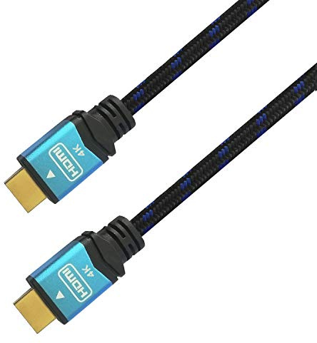 AISENS - CABLE HDMI V2.0 PREMIUM ALTA VELOCIDAD / HEC 4K@60HZ 18GBPS, A/M-A/M, NEGRO/AZUL, 2.0M