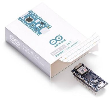 Arduino Nano 33 IoT with Headers [ABX00032] - Kompaktes Board mit integriertem WLAN und Bluetooth, ideal f�r IoT-Projekte, Automatisierung und vernetzte Anwendungen mit ARM Cortex-M0+ Mikrocontroller
