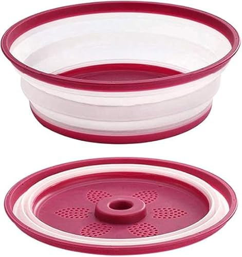 BSTCAR Mikrowellen Abdeckung, Mikrowellenhaube,Faltbare Mikrowellenabdeckhaube, Klappbecken Obst Und Gemüse, Bap-frei Und Ungiftig