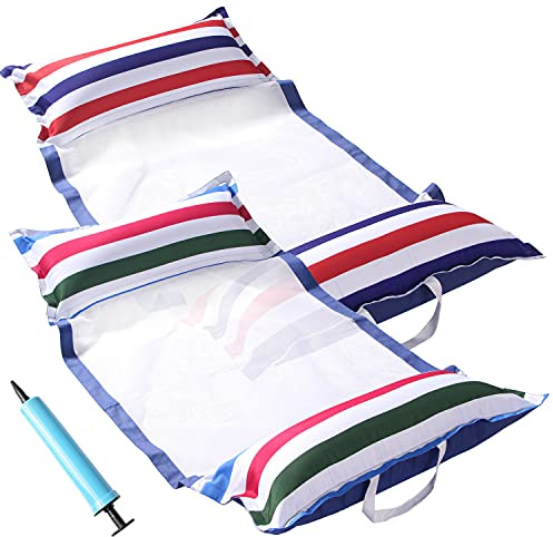 FindUWill 2-Pack Fabric Pool Floats, Inflatable Water Hammocks, XL Large Pool Float Lounger Chair for Adult