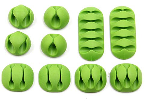 Raccoglicavi Spiralato, Morsetto per cavo del cavo USB 10pcs Morsetto per cavo, Avvolgitore aderente Auricolare Auricolare Cavo Clip in silicone, Gestione del desktop della linea telefonica