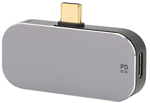 cigemay Adaptador USB C a Mini Displayport, Estación de Acoplamiento Portátil 3 en 1 MiniPD USB C, Transmisión de Datos de Alta Velocidad, para Teléfono Móvil, Computadora Portátil, Tableta