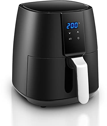 TUKAILAI Digital Air Fryer 3.8L with Rapid Air Circulation System, 80-200℃ Adjustable Temperature and 60-Minute Timer, Detachable Non-Stick Tray for Home Use Healthy Free/low Oil Cooking