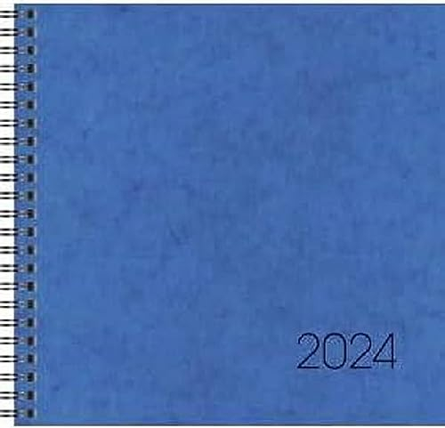 BRUNNEN Wochenkalender Modell 766 2024 2 Seiten = 1 Woche Blattgröße 21 x 20,5 cm blau