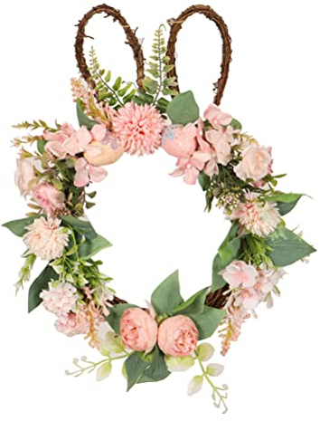 Osterei-Kranz, künstliche Chrysantheme, Kaninchen, Haustür, Blumenkranz, drinnen und draußen, Haseneier, Anhänger, Kränze für Hochzeit, Heimdekoration, Fenster, Wand, Blume, hängender Blumenkranz
