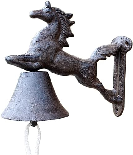 AKSHVA Türglocke Gusseisen antik wandglocke Gusseisen Pferdetürklingel Retro Landessen Glocken Bell