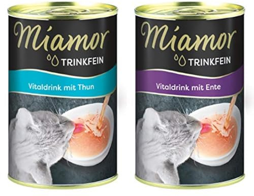 Miamor Trinkfein - Vitaldrink mit Ente 24x135ml & Trinkfein - Vitaldrink mit Thun 24x135ml
