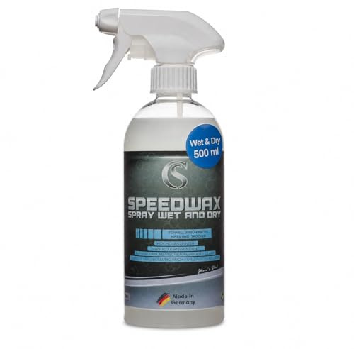 Car Sense Sprühwachs Auto Speedwax Spray Wet & Dry, Quick Detailer und Sprühversiegelung für Hochglanz und Schutz, Lackversiegelung Auto, 500 ml, materialschonend, Made in Germany