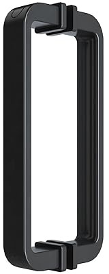 AQUALAVOS Poignée de porte de douche pour cabine de douche en zinc noir mat