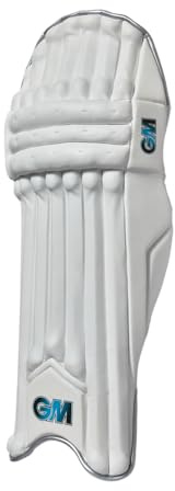Gunn & Moore GM - Cuscinetti per battuta da cricket Diamond 606, in cotone tradizionale e bastone, per mancini, 34,9 cm, peso circa 1,39 kg, 1 paio, colore: bianco