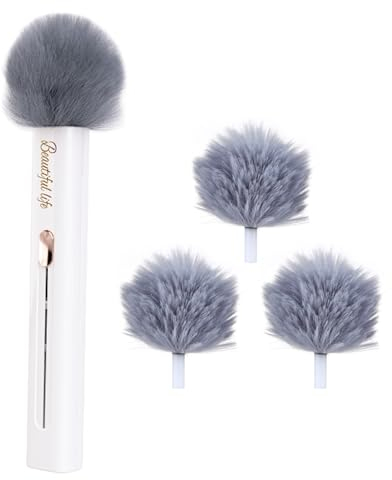 Teleskop Staubwedel, Eiflayn Mini-Staubpinsel, Duster, 2-In-1-Multifunktions-Reinigungsset FüR Tastaturen, GeräTe, Bildschirme, AutoinnenräUme Und Mehr (Weiß, Mit Drei Austauschbaren StaubköPfen)