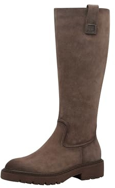 Tamaris Women's Long Shaft Block Heel Boots, taupe, 5 UK