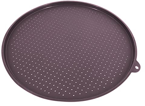 2 moldes plegables de silicona para pizza, bandeja antiadherente de 34,5 cm con agujeros, bandeja redonda para pizza para horno, resistente al calor, bandeja de masa de pizza, herramienta de hornear