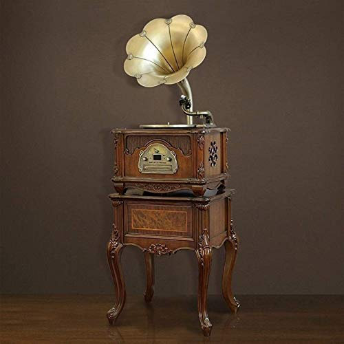 Lecteur Vinyle Vintage, phonographe en Bois, Platine Vinyle, Haut-parleurs, système stéréo, contrôle du Gramophone