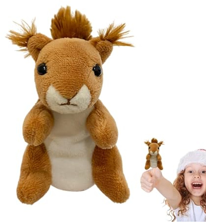 Holdes Tierpuppen, Tierpuppen für Eichhörnchen, Puppen, niedliche Bären, interaktives Spielzeug aus Plüsch für fantasievolles Simulationsspiel und Erzählung