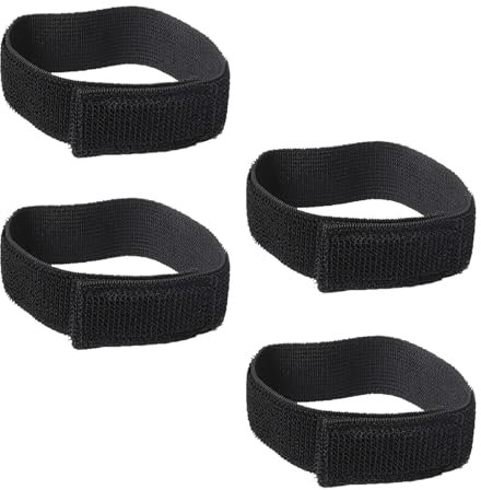 4 pinzas elásticas para pantalones para bicicleta, protección para pantalones de bicicleta, pinzas para pantalones de bicicleta, color negro, para ciclismo, senderismo, pesca, uniformes militares