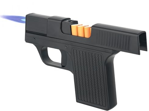 smtfcty Jetflame Feuerzeug für Männer, Winddichte Sturmfeuerzeug Bietet Platz für 8 Fackel Feuerzeug Butan Feuerzeug Windproof Feuerzeug Nachfüllbar Gas Feuerzeuge (Gas Nicht enthalten)