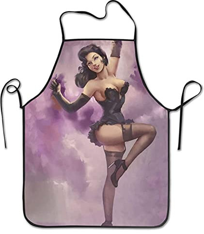 Personalisiert Malschürze Pin-Up-Mädchen Kunstkittel Verstellbare Grillschürzen Wasserdicht Bastelschürze Für Damen Männer