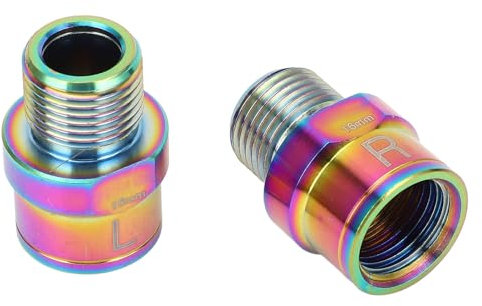 Fahrradpedalverlängerungen, 1 Paar Verlängerte Pedalabstandshalter aus Ti-Legierung mit Unterlegscheiben, Passend für 9/16-Zoll-Gewindepedale für Mountainbike-Rennräder, 16 Mm