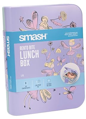 Smash Kids Bento Bite Lunch Box Pixie Dust, Plastic, Mint/Purple, Mint/Purple
