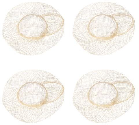 sourcing map 4 mini sombreros de paja, sombreros de paja en miniatura de 6 pulgadas, gorra pequeña natural para casa de muñecas, accesorios de decoración de manualidades, decoración de ropa de casa
