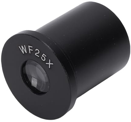 Yanmis Oculare per Microscopio 25X, Lente Oculare in Lega di Alluminio con Interfaccia da 23,2 Mm con Apertura da 12 Mm per Microscopi Biologici, Uso Didattico per la Ricerca