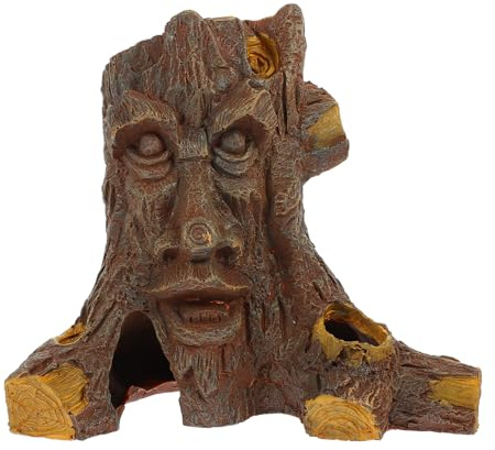 Toyvian Cachette pour Reptiles en Résine Orné, Grotte Trou D’Arbre, Taille Moyenne, Décor de Terrarium pour Tortue, Lézard et Gecko, Habitat Adapté aux Reptiles de Compagnie
