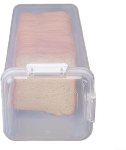 Contenitore ermetico per pane, materiale durevole in polipropilene per alimenti, coperchio con guarnizione in silicone, vassoio per un facile accesso, adatto per pagnotte baguette, 34 x 14 x 14 cm