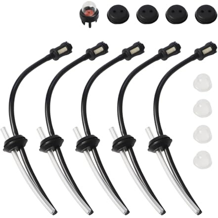 FUBESK Kraftstoffleitungs-Set für Rasenmäher, Gebläse und Kettensäge, mit Kraftstoffschläuchen, Grundierungslampen und Dichtungen für Gartenmaschinen-Wartung, 14-teilig