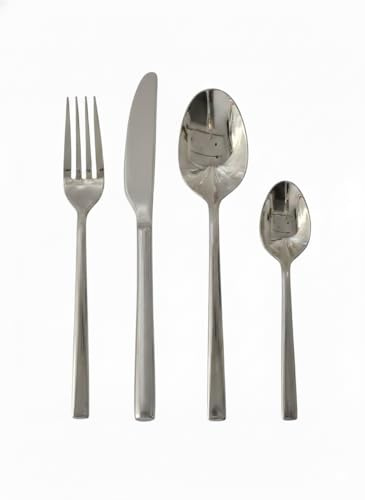 Today Home Set Posate in Acciaio Inox 18/10 per 6 Persone, 24 Pezzi, Include 6 Forchette, 6 Coltelli, 6 Cucchiai, 6 Cucchiaini Caffè, Finitura Lucida