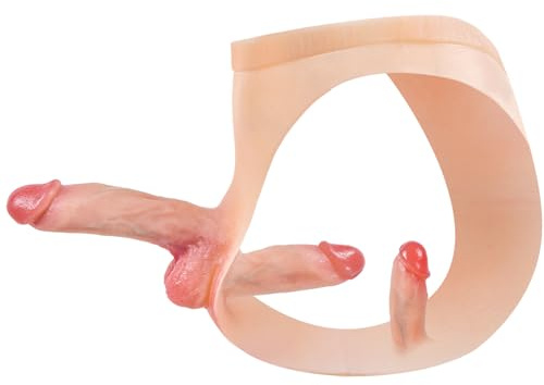 Dildo réaliste en silicone avec harnais, jouet adulte lesbien, double et triple dildo, culotte en silicone élastique, pénis grand et petit, stimulateur G et anal