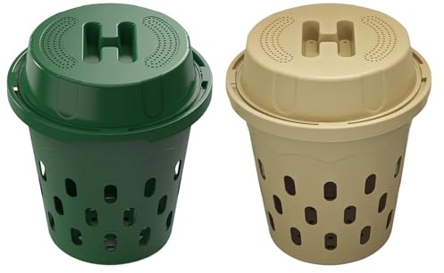 Compostador De Lombrices En El Suelo, con Material Ecológico Y Resistente, 24x24x27,4cm, Contenedor De Abono De Lombrices para Exteriores, Contenedor De Vermicompostaje, para Patio Trasero, Granja