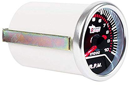 Mintice bilmotor universell rök nyans lins 2 tum 52 mm varvräknare tacho mätare varv/rpvisare indikator instrument mätare vitt ljus