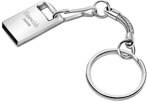 Memoria USB 2.0 32gb, Mini Pendrive 32GB USB 2.0 Impermeable USB 2.0 Flash Drive 32 GB Computadoras, Tabletas Almacenamiento de Datos Externo (Plata)