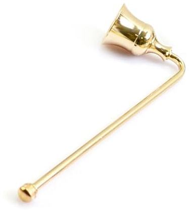 Kerzenlöscher Edelstahl Dochtlöscher Kurzer Griff Flammenlöscher | 17cm,Gold,Vintage Design,Drehbarer Deckel,Rauchreduktion,Sicherheit,Dekoration,Kerzen Zubehör,Geschenk,Elegant