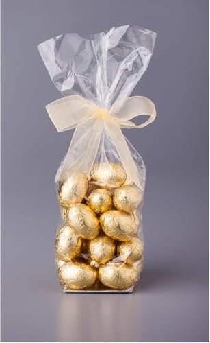Pz 100 Bustine Trasparenti per Alimenti BIODEGRADABILI, Sacchetto Porta Confetti, Buste e Bustine Alimentari, Confezione Carta Regalo e Bomboniere, Sacchettini Compostabili, Ecosostenibili