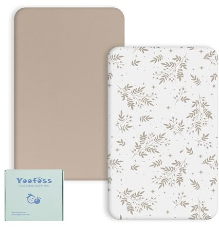 Yoofoss 2 Pack Baby Spannbettlaken Spannbetttücher 60x120 cm Mikrofaser Matratzenauflage Atmungsaktiv Matratzenschoner Laken für Beistellbett Babybetten Kinderbett
