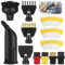 12 Stück Zubehör Kompatibel mit Kärcher Dampfreiniger Easyfix SC1 SC2 SC3 SC4 SC5, Handdüse Ersatzteile Set inkl Verlängerte Düse, Rundbürste, Fugenbürste, Mikrofaser-Tücher, Schaber