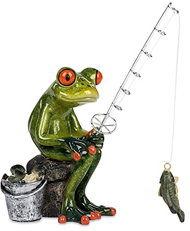 Söt frosch ~ ankare sittande ~ deko figur dekal dekoration dekorationsfigur