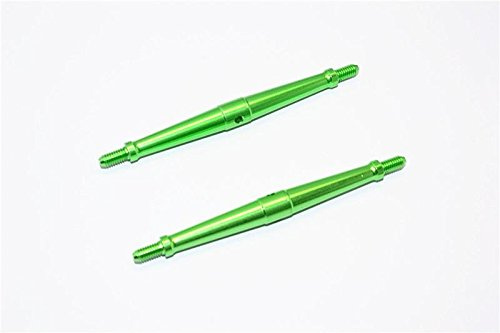 GPM RACING Aluminum 4mm Clockwise And Anticlockwise Turnbuckles (Total Length 85.5mm - Both Side Thread 8.5mm) - 1Pr Green