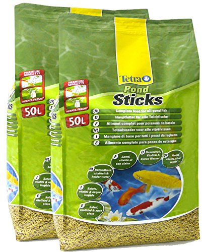 Tetra 2 x 50 Litre Pond Sticks Pond Food Garden Pond Fish Food Feed Sticks