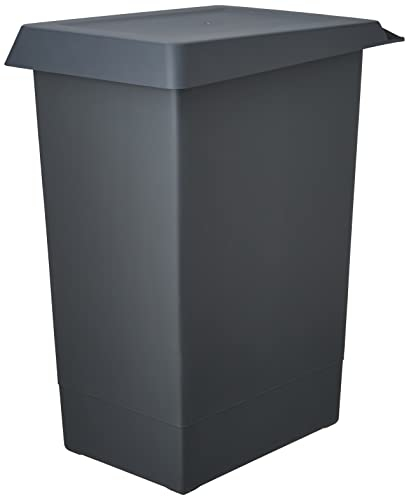elletipi PBN asg44 ligne Swing 2.0 Poubelle Automatique de porte en plastique Grande Capacité 24 litres, nylon, gris foncé, l.34 cm H.47 cm p.26 cm