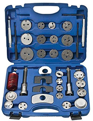 Streetwize SWTOOL35 Brake Wind Back Tool Set - 35 Pieces - Reaction Plate Hex Keys Rewind Set to Retract Calliper, Swap Break Pads, Rotate Pistons