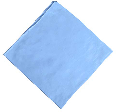 ledermodefashion Bandana Einfarbig Tuch einfarbige Kopftuch Halstuch viele Uni Farben 100% Baumwolle (Hellblau)