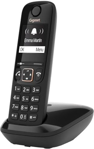 Gigaset A694 - Cordless DECT Telephone - Large High Contrast Display - Excellent Audio Quality - Ergonomic Keypad, Black [UK Version]