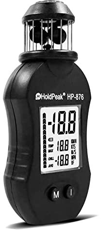 HP-876 Anémomètre Handheld Anémomètre Digital Vent Speed Meter Mesure Vitesse de l'air Volume de l'air pour Vents CVC, Voile de Bateau, Tournage
