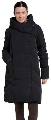 Mountain Warehouse Cosy Wrap Womens Down Padded Jacket - Water Resistant Ladies Puffer Coat, Down Fill Power 600 - Winter Travelling & Daily Use Black Women's Size 16