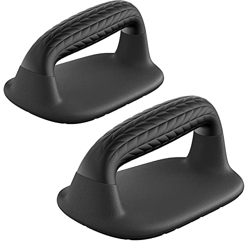 SELEWARE Barre per flessioni e parallele, antiscivolo, con impugnatura morbida, per calisthenics e allenamenti a pavimento, struttura robusta, supporto 226,8 kg, nero