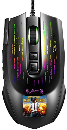 Ratón para juegos con iluminación RGB a todo color, ratón ajustable DPI de 6 velocidades, ratón de ordenador para juegos de deportes electrónicos, ratón controlador multilingüe para oficina en casa